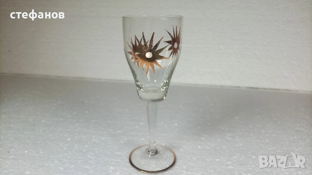 Ретро ракиени класически чашки за ракия, златни шарки, златен кант, 6 бр, 50 мл, снимка 5 - Чаши - 52198168