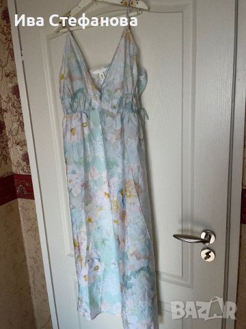 Нова разкошна XL елегантна ежедневна удобна рокля флорален десен нежни цветя , снимка 10 - Рокли - 41674883