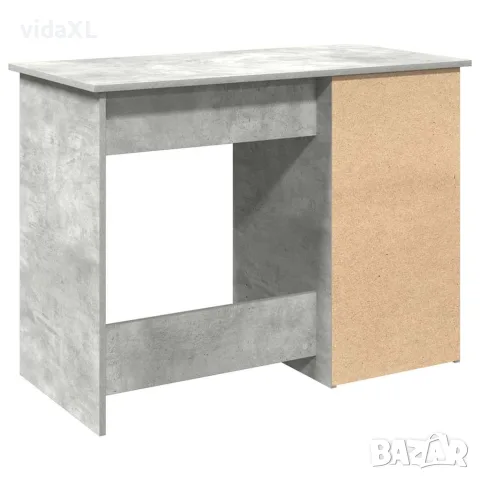 vidaXL Бюро, бетонно сиво, 102x50x75 см, инженерно дърво, снимка 7 - Бюра - 56148274