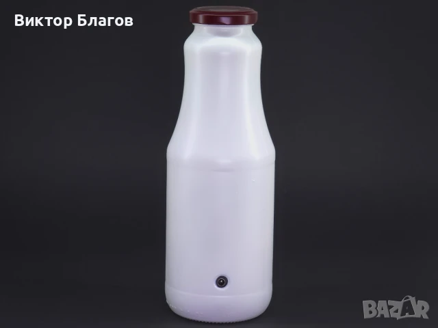 Нощна лампа от стъклено шише - ръчна изработка, снимка 5 - Настолни лампи - 50509499