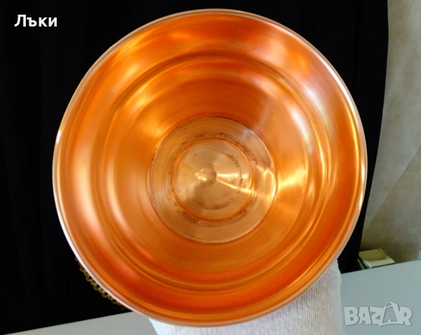 Меден съд за лед,ледарка,1 л.,чиста червена мед. , снимка 3 - Антикварни и старинни предмети - 51937440