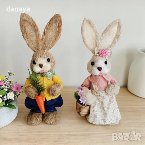 6491 Декоративна фигура Великденски заек, 34 см, снимка 4 - Декорация за дома - 53731656