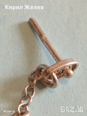 Елегантна сребърна обеца ажурен дизайн много красива 43714, снимка 4 - Обеци - 52604336