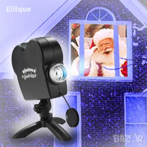 КОЛЕДЕН Лазерен проектор Window Projector, снимка 7 - Плейъри, домашно кино, прожектори - 52862703