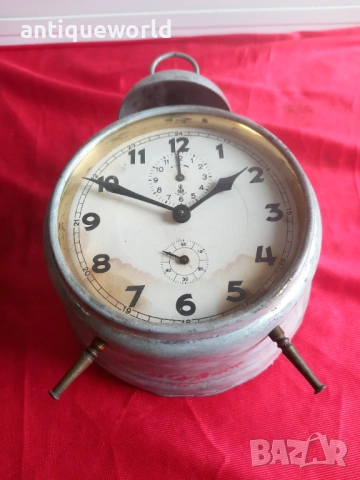 Gustav Becker Часовник , Будилник 1930-те Густав Бекер, снимка 5 - Антикварни и старинни предмети - 53731357