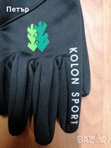 Продавам нови дамски уиндстопърни черни ръкавици софт шел Kolon Sport , снимка 2 - Зимни спортове - 35881528