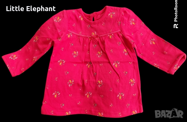 Блузка с дълъг ръкав с маргаритки за 9-12 мес момиченце"Little daisyes",Англия/нова