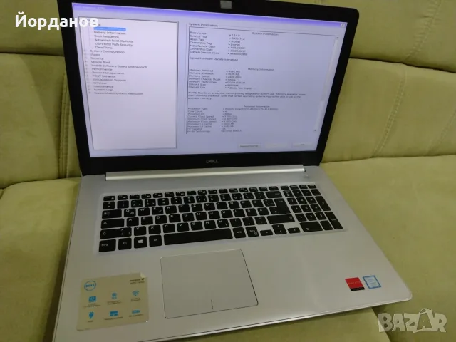 работещ Dell Inspiron 17 5000Series /Core i7-8550U/8gb.ram.цял за части, снимка 6 - Части за лаптопи - 56010572