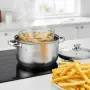 Тенджера с кошница за пържене и стъклен капак Cheffinger Ø24 см - инокс, 6,5 л, за всички котлони , снимка 2