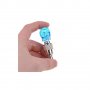 0499 Светещи LED капачки за вентили, череп, син, 2бр, снимка 3