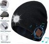 зимна плетена, музикална шапка с Bluetooth, Hands Free, фенер, 5 Led, универсална, снимка 5