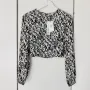 Разпродажба Stradivarius леопардова къса блуза къс топ с отворен гръб гол гръб леопардов принт S, снимка 2