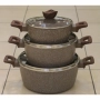 Комплект от три алуминиеви тенджери с капак, снимка 4