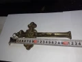 Стар голям бронзов кръст разпятие религия, снимка 6