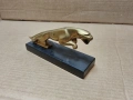 Стара Бронзова Статуетка, Емблема На Британската Автомобилна Марка Jaguar / НОМЕР 654., снимка 1