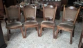 4 дъбови стола с дамаска, снимка 1