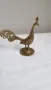 Стара фигурка на птица- паун, месингова колба за очна линия, снимка 4