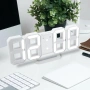 Мултифункционален LED часовник 23 см с автоматична нощна светлина  000005, снимка 1