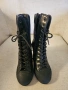 Черни боти на ток 35.5-36 ном., снимка 1