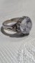 Сребърен пръстен 925 проба с бял камък , снимка 2