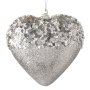 3 броя Сребърни коледни сърца за елха, 11см, снимка 2