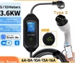 Зарядна станция за електромобили 3.6KW, Type 2, 5м кабел, WiFi app, снимка 2