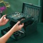 Кутия за бижута в ЗЕЛЕНО или ЧЕРНО - размери 11 x 24,5 x 18 см, снимка 5
