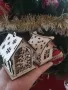 дървени коледни -елхи,фенери,къщички , снимка 9