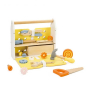 Модерна дървена кутия с инструменти за деца на Classic World (004)