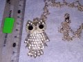 КРАСИВО ПОСРЕБРЕНО КРИСТАЛНО УКРАСЕНО ВИНТИДЖ АРТ БУХАЛЧЕ - КОЛИЕ ПЕНДАНТ 37363, снимка 7