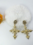 👑 💗Великолепен Елегантен Брандов Бутиков Модел Обеци Златни Кръстове с Камъчета КОД : 0233💗 👑 💋