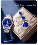 Комплект Дамски моден кварцов часовник Айфеловата кула + бижута, снимка 10