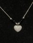 Сребърно колие Сърце, снимка 1 - Колиета, медальони, синджири - 44420640