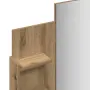 vidaXL Тоалетка с огледало, дъб артизан, 96x39x142 см, снимка 8