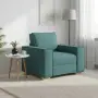 vidaXL Диван-фотьойл, тъмнозелен, 100x78x84 см, плат, снимка 2