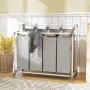 Кош за пране HOMCOM с 4 отделения, 160 л кош, снимка 10