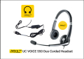Jabra Call Center UC VOICE 550 MS DUO USB слушалка, снимка 1 - Слушалки за компютър - 41635834