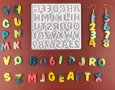 Букви азбука латиница числа цифри дупки висулки обеци колие бижу силиконов молд форма фондан смола, снимка 3