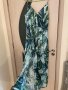 Разкошна ефирна цепка  нова елегантна ефирна дълга рокля екзотичен тропически принт номер 40, снимка 4