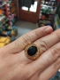 Мъжки овален пръстен с черен камък неръждаема стомана , много красив!, снимка 6