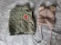 Елек и плетен бял ромпър + подарък елек и шапка , снимка 5