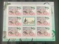 1686. Русия 2008 ~ “ Транспорт и Спорт. История на велосипеда.”, **, MNH, 4x Minisheet , снимка 2