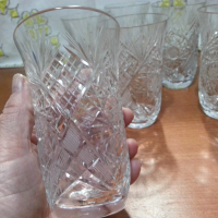 Кристални чаши за вода, снимка 4 - Антикварни и старинни предмети - 44797519