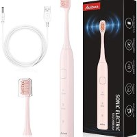 Нова Розова акумулаторна електрическа четка за зъби възрастни Грижа уста, снимка 1 - Други - 41832293