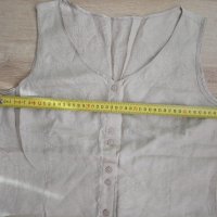 Дамска ленена блуза без ръкав , снимка 4 - Корсети, бюстиета, топове - 41631148