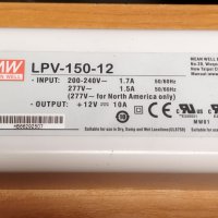 Захранване Импулсно LED захранване MEAN WELL  LPV - 150W / 100W / 60W - 12V,  IP67, снимка 15 - Друга електроника - 44402581