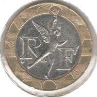 France-10 Francs-1991-KM# 964.1, снимка 2 - Нумизматика и бонистика - 44594214