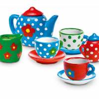 Керамичен сервиз за чай , снимка 1 - Рисуване и оцветяване - 36171934