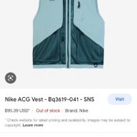 Nike ACG  Мъжки Елек  / XL/2XL/ Оригинал, снимка 5 - Спортни дрехи, екипи - 39777693