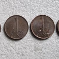 Монети. Нидерландия. Холандия. . Нидерландски гулден . 1 цент. 4 бройки., снимка 1 - Нумизматика и бонистика - 39034643
